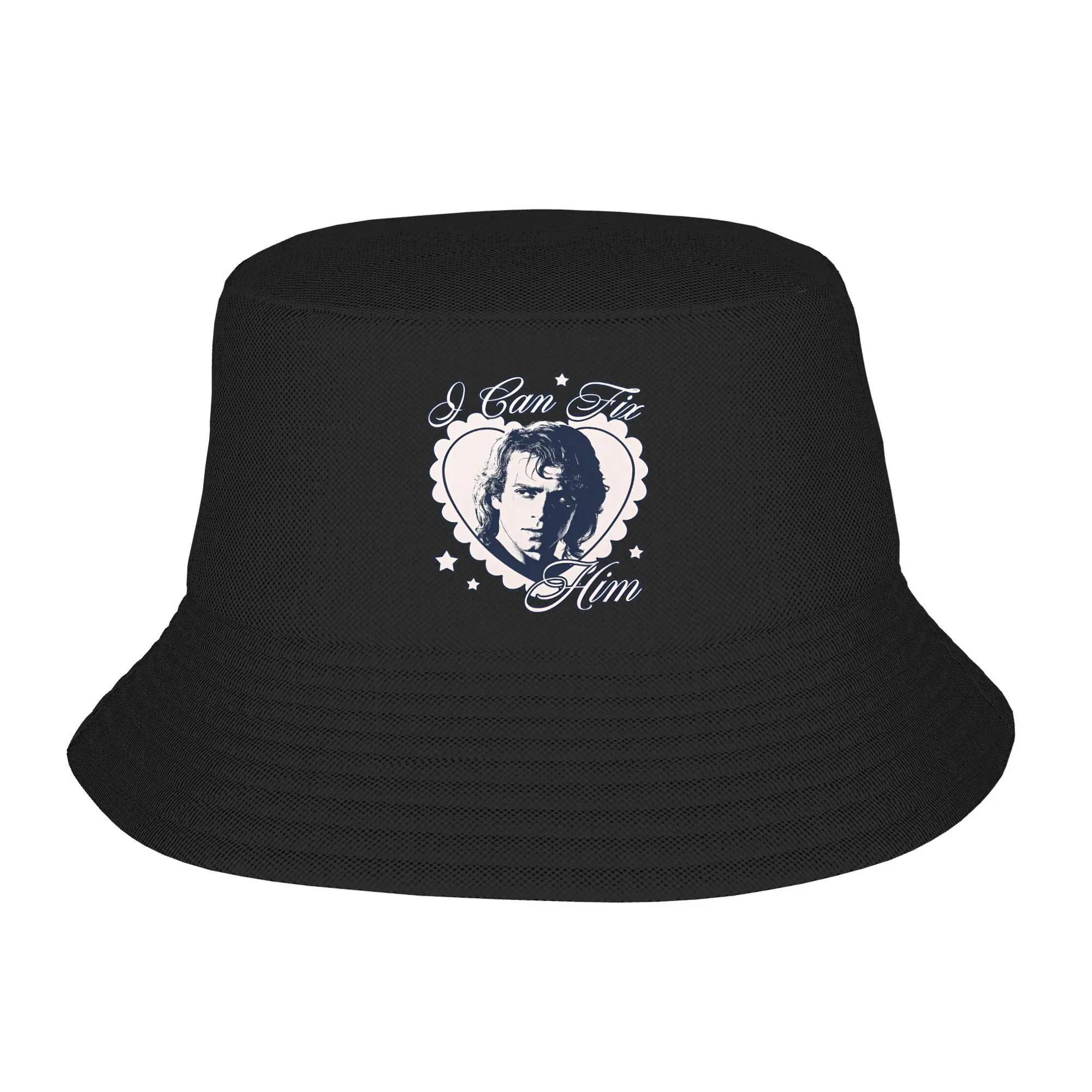 

Anakin Skywalkers Bucket Hat Summer I Can Fix Him Korean Fisherman Hats For Men Women Travel Caps Hip Hop Custom DIY Sun Hats