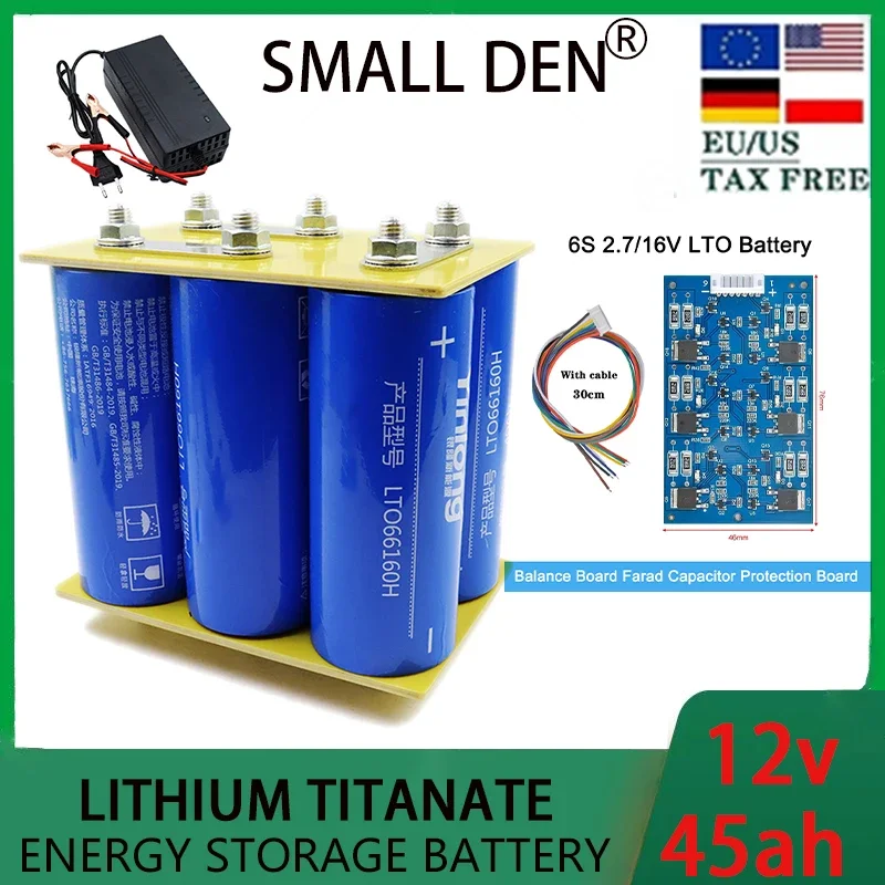 

12v 45ah Yinlong 66160 lithium titanate battery pack, solar cell pack, high-power power supply, RV speaker, car starter