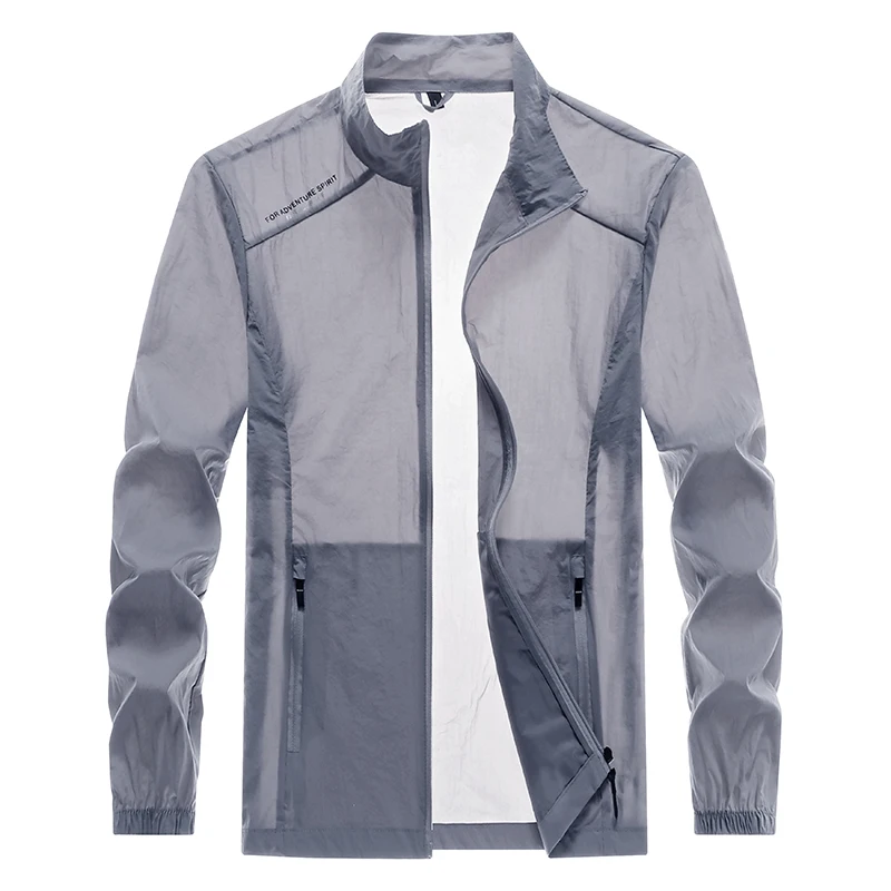 Quick Dry Sunscreen Coats Men's Breathable Ice Silk Sports Jacket Summer UV Protection Outdoor Ultra-thin Fishing Skin Clothing