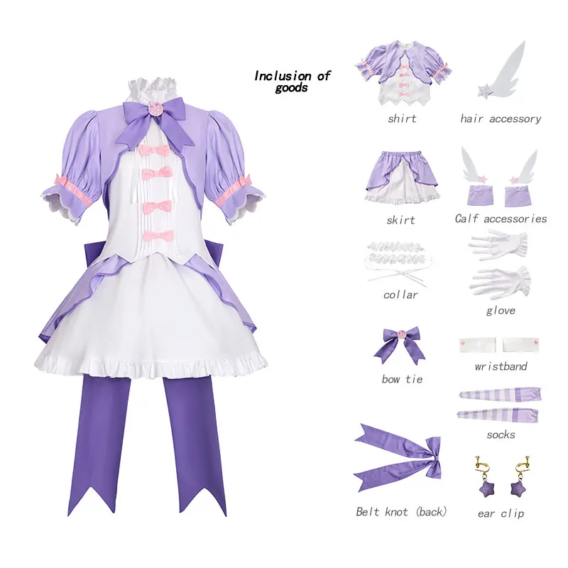 Blue Archive Cosplay Uzawa Reisa Magical Girl Costume Wig Kawaii Lolita Dress Socks Halo Headwear Halloween Party Stage Outfits - view 3