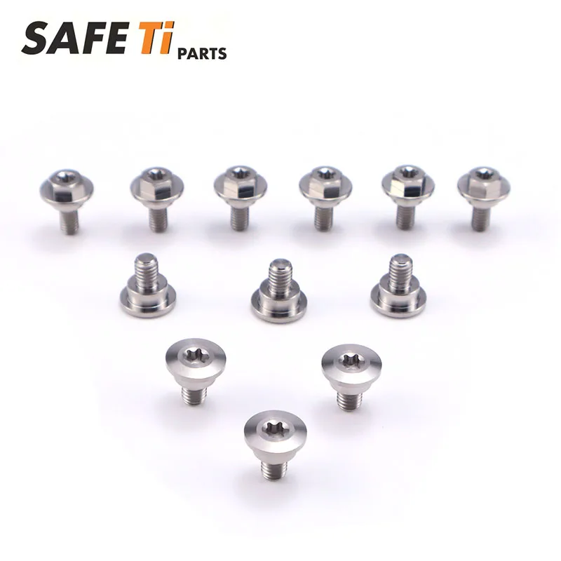 GR5 Titanium Fork Guard Bolt Kit 12PCS (6+6) for HONDA SFM Dirt Bike | Burned Blue Rainbow Front Guard Screws Set Motocross