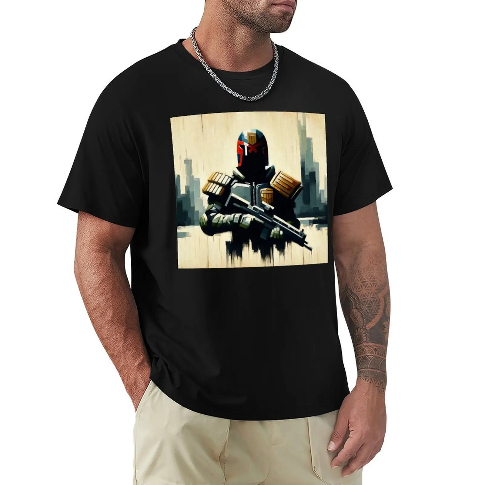 

Dreaded Judge Dredd - I Am the Law vol.7 T-Shirt Trendy Pattern T-Shirt for Men