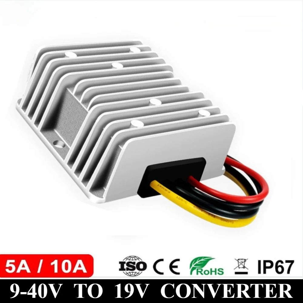 

9-40V to 19V 12V 24V to 19V 5A 10A Boost Buck DC DC Converter Voltage Stabilizer Regulator Waterproof for Car Laptop CE ROHS