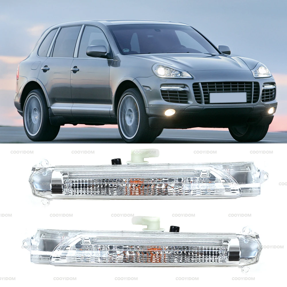 Samochodowe światło drogowe do jazdy dziennej przedni zderzak LED światła przeciwmgielne do Porsche Cayenne GTS Turbo 2007-2010 7L5941181E 7L5941182E