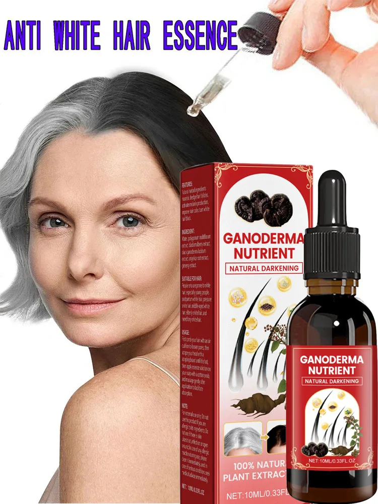 Anti Gray Hair Essence Hair Blackening Serum Treatment White To Black Repair Care Nourish Scalp Anti Hair Loss