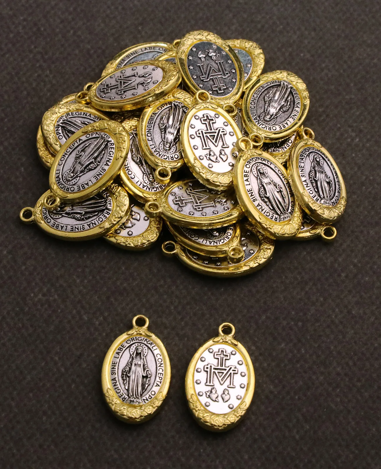 10Pcs Medalla Milagrosa Pendant Catholic Our Lady Virgin Mary Charms DIY Making Necklace Ornaments Jewelry Accessories view 4