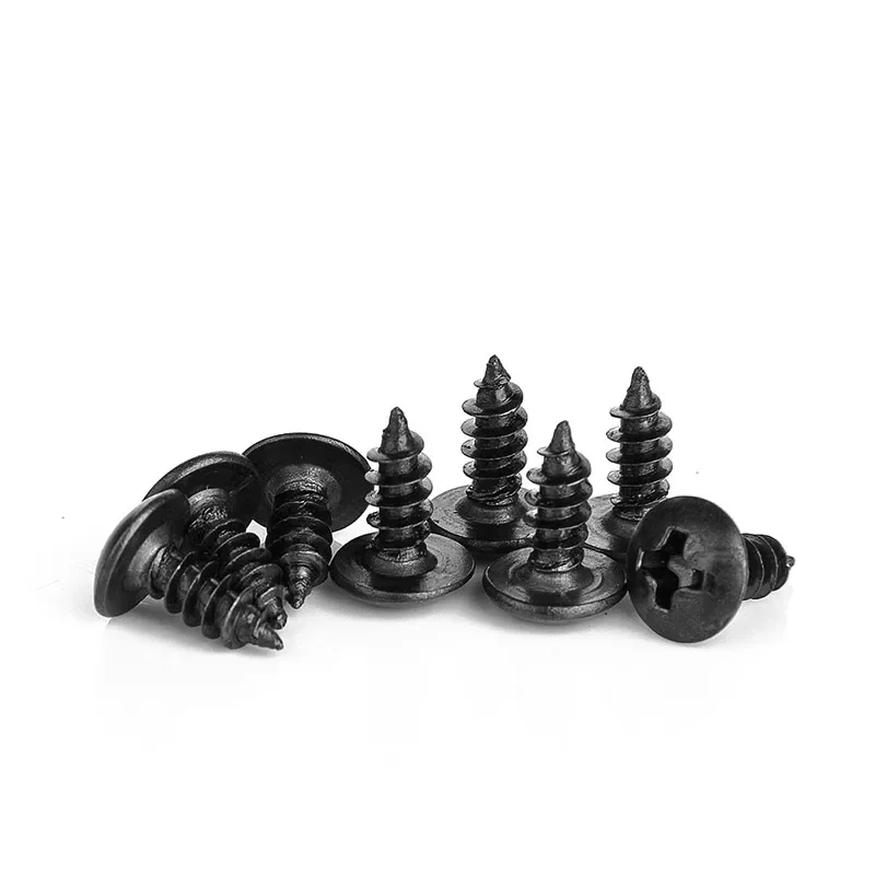 100pcs Croce Phillips Truss Testa autofilettanti Vite In Acciaio Al Carbonio armadio vite M3 M3.5 M4 Testa a Fungo di Legno vite