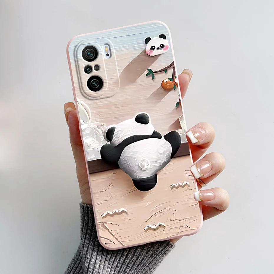 Poco F3 PocoF3 F 3 Case Cute Rabbit Panda Slim Silicone Soft Phone Cover For Xiaomi Poco F3 PocoF3 F 3 6.67\'\' Case Bumper Funda