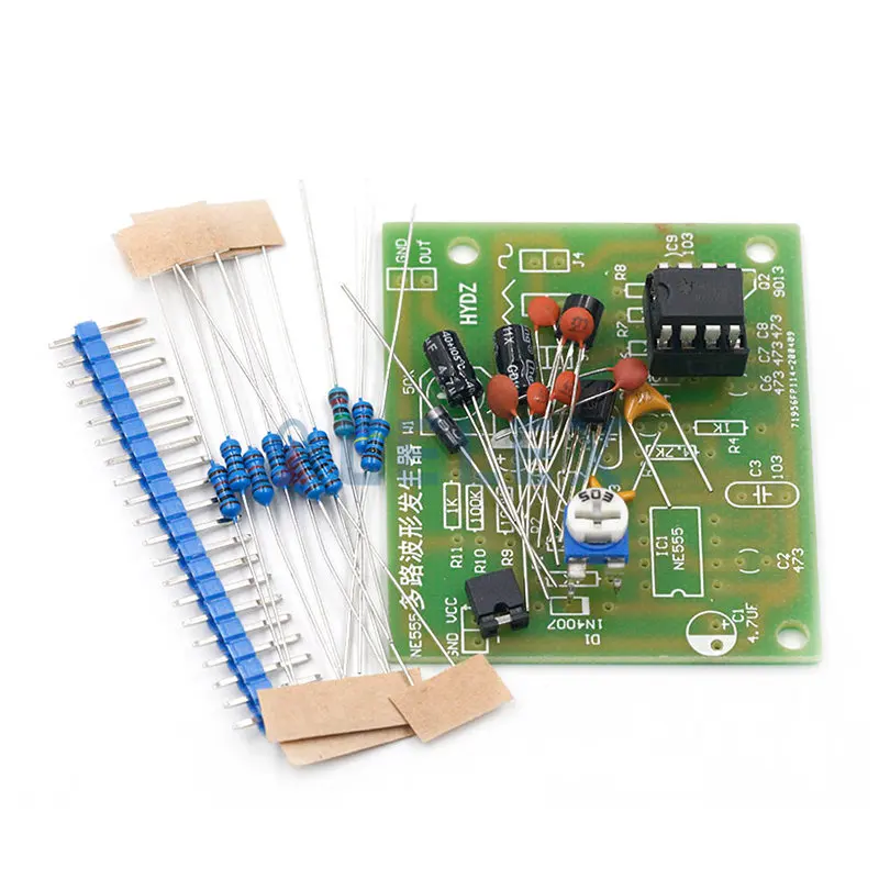 DC6-12V NE555 Pulse Generator Module Sine/Triangle/Square Wave generator multi-channel Waveform Signal Generator DIY Kit