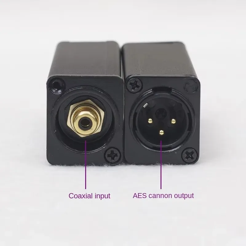 تسجيل SPDIF المحوري إلى AES XLR 75 أوم إلى 110 أوم لأجهزة CD DAC DAT المتصلة بمكبرات الصوت الرقمية النشطة