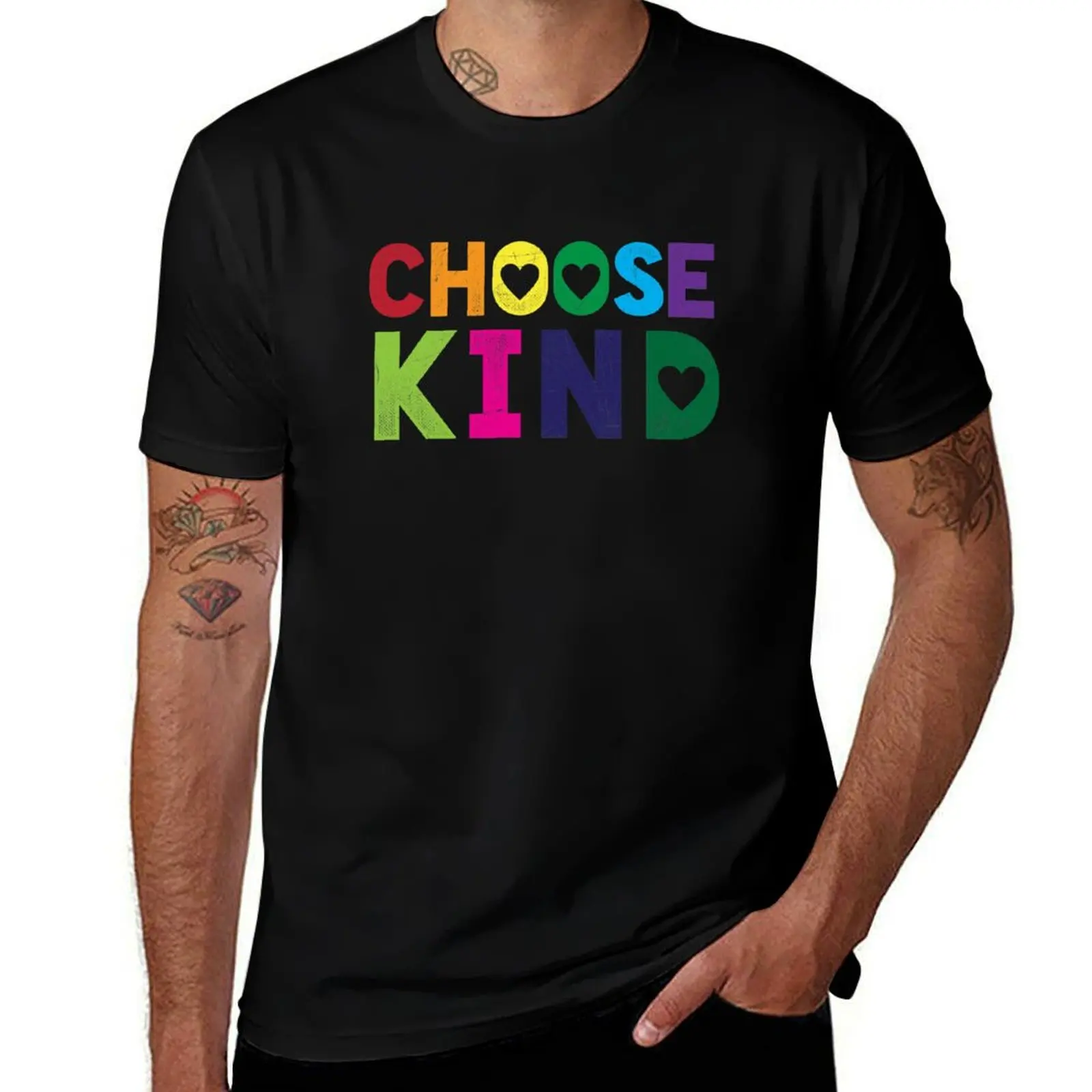 Choose Kind T Shirt - Anti-Bullying - Heart T-Shirt Daily Wear Plain Short Sleeve Shirt T-Shirt