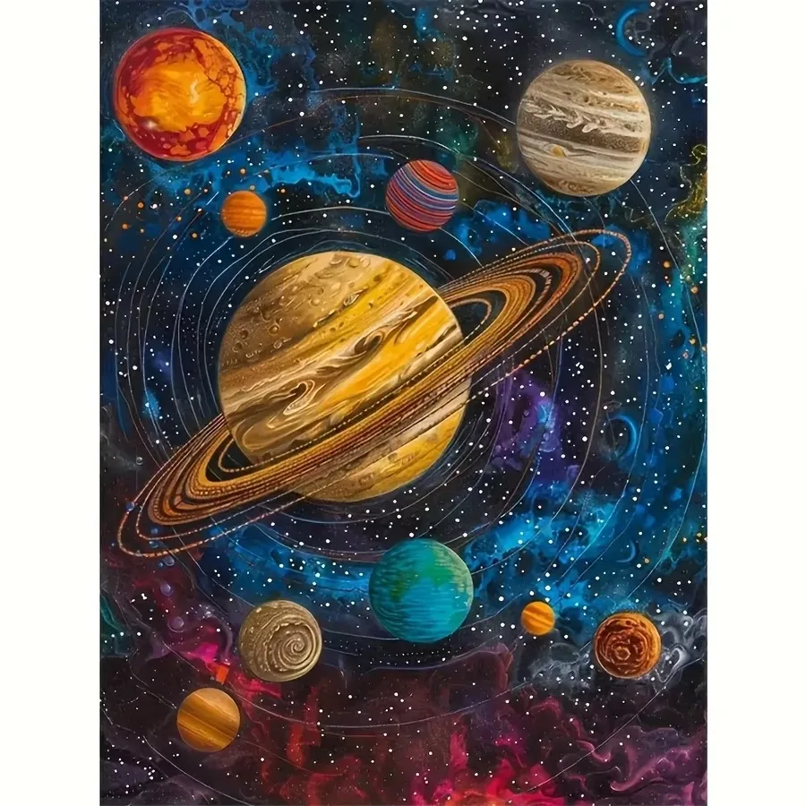 Adult Jigsaw Puzzle 500/1000/1200/2000 Pcs Puzzle Space Planet Paper Puzzle Decorative Painting Exercise Brain Educational Toys