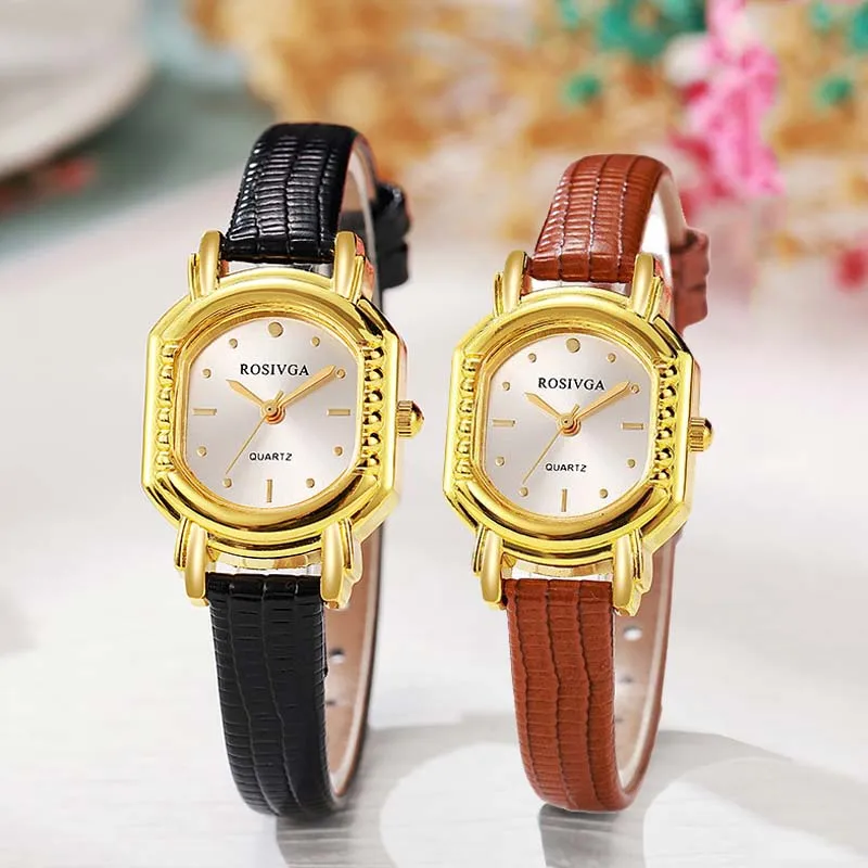 

Новые винтажные женские часы, темпераментные модные наручные часы Tonneau, кварцевые часы с кожаным ремешком для женщин, дропшиппинг, часы Reloj