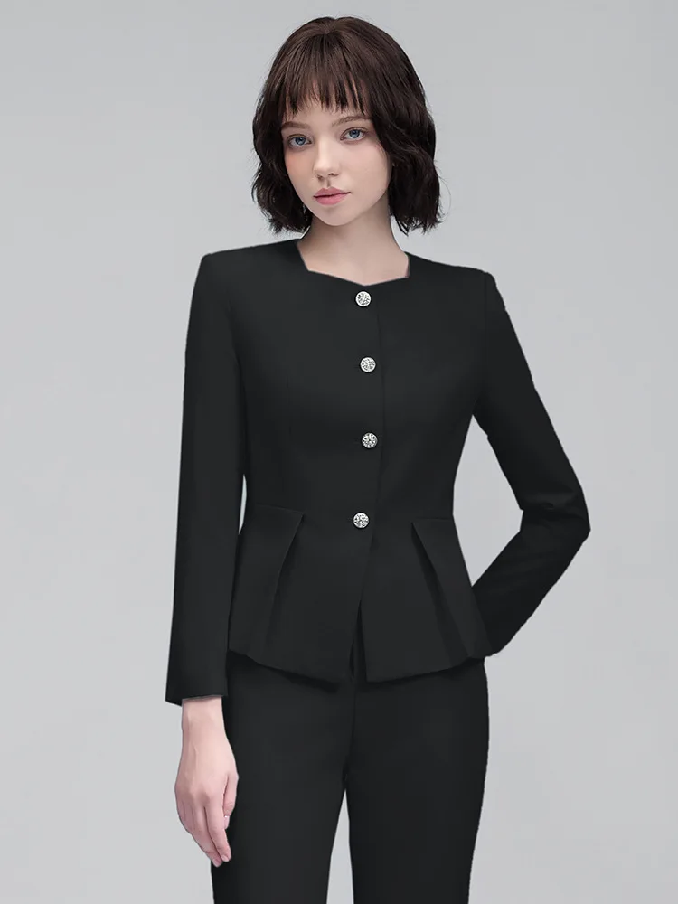 Stili eleganti Abiti da lavoro formali da donna con pantaloni e giacche Cappotto OL Office Tailleur pantalone professionale Pantaloni Set Blazer
