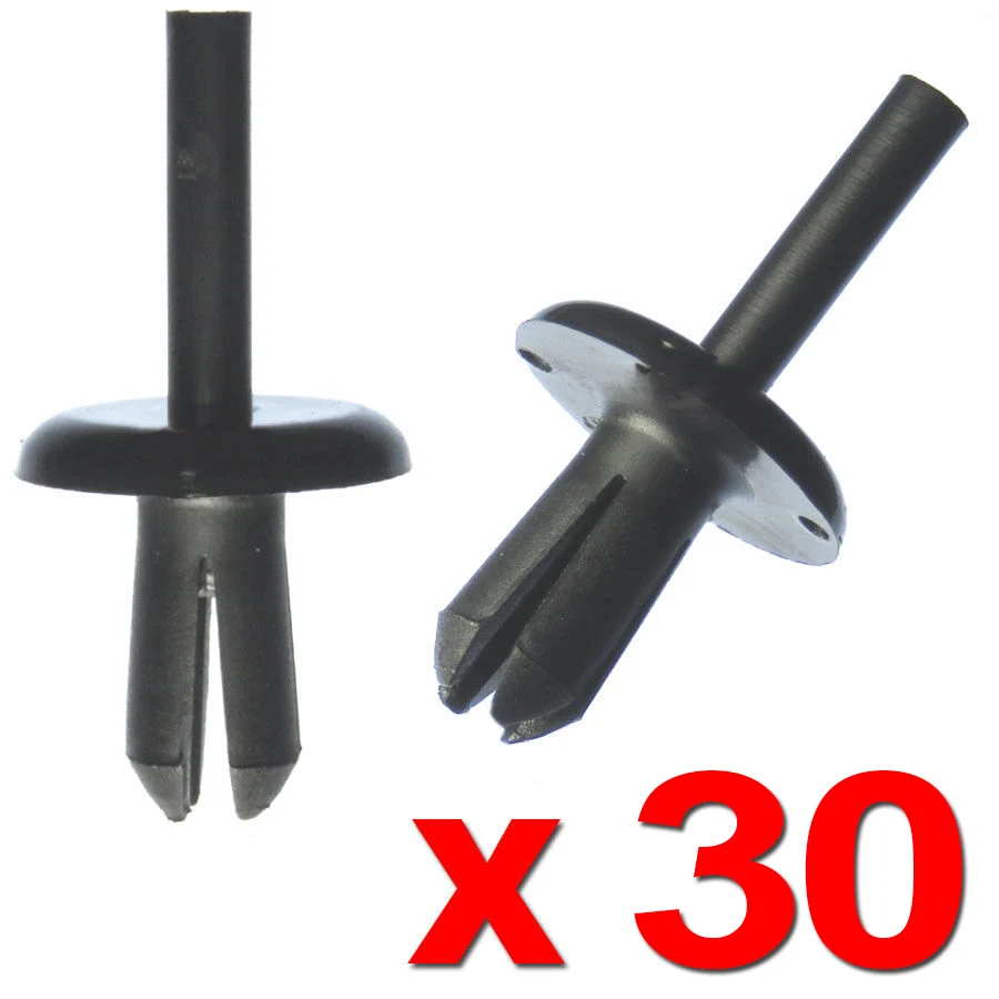

30/100PCS For Land Rover Defender 90 110 130 Plastic Snap Clips Car Wheel Arch Mud Spat Push Rivet Plastic Clips Car Accessories