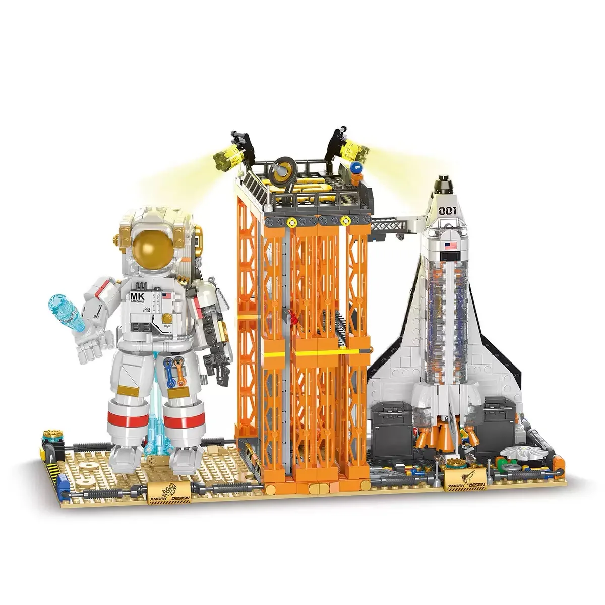 1623PCS Space Bookends Building Blocks DIY Rocket Astronaut Model STEM Educational Desk Decor Gift Boys Kids Birthday view 5