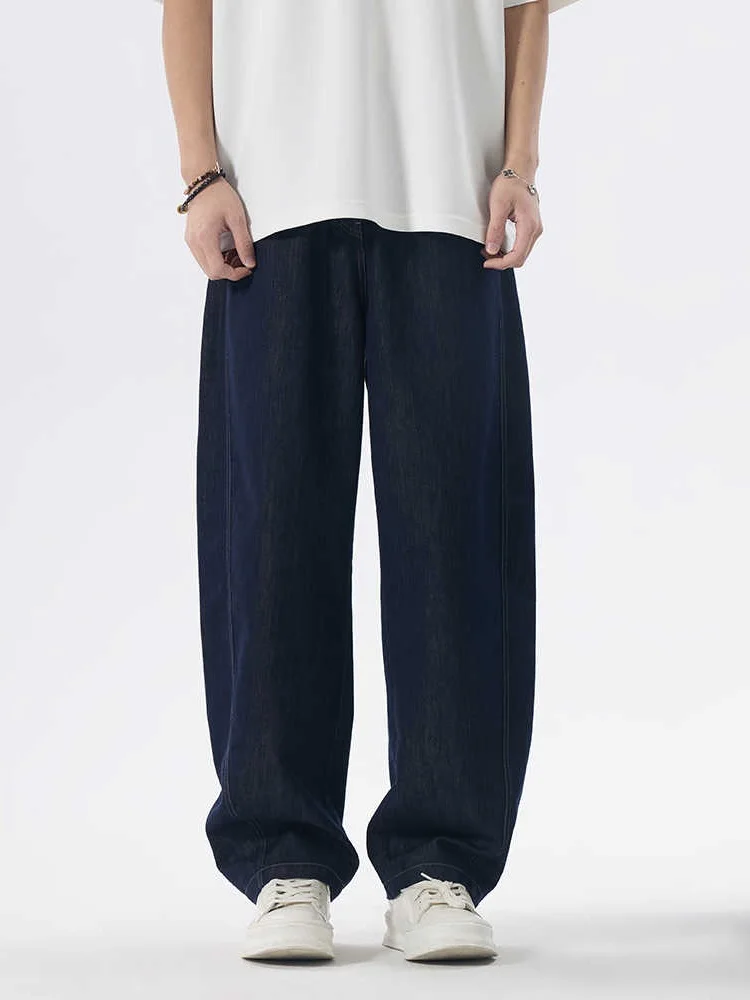 

Мужские джинсы Deep Blue Spring Summer: тонкие, широкие, однотонные, свободные, модные, повседневные, прямого кроя, из денима, для подростков и мужчин.