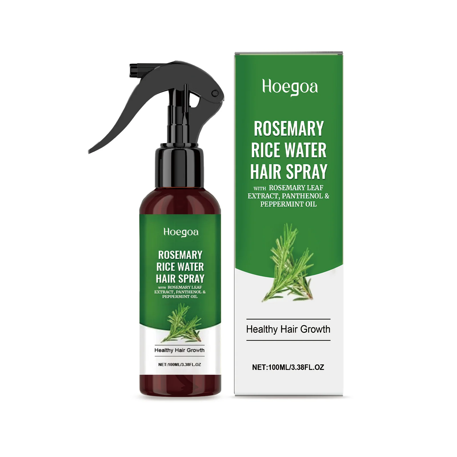 Rosemary Rice Water Hair Spray, Nourishing Scalp Care Spray, Reduces Hair Loss, Smooth Dry Frizzy Hair, Adds Shine For Damaged Hair
