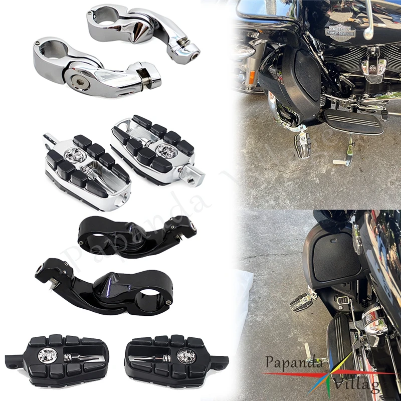 

1 Pairs Motorcycle Adjustable Foot Rest Highway Engine Guard Foot Pegs Mount For Harley Cafe Racer Chopper Bobber Accessories