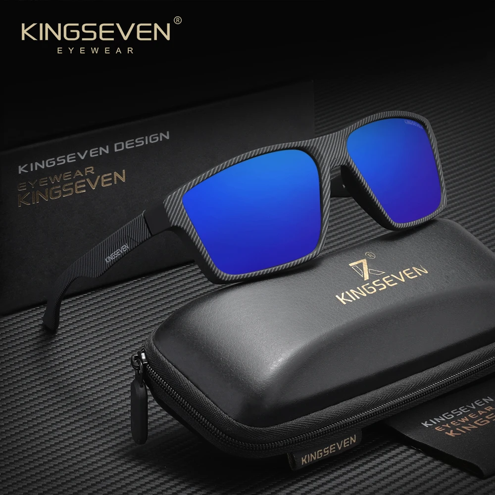 KINGSEVEN Marken-Sonnenbrille für Damen und Herren, Trendige Polarisierte UV400 Blendschutz-Schutzbrille, Lässige Fahrbrille