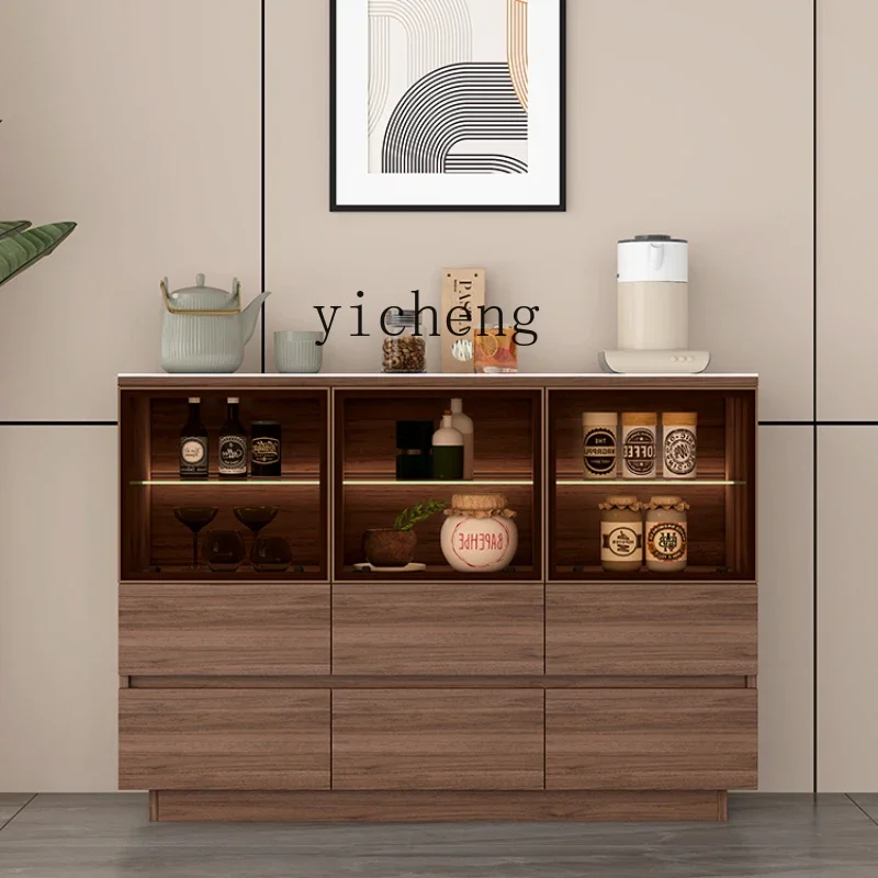 

Stone Plate Living Room Wall Storage Cabinet Modern Minimalist Kitchen Tea Cabinet