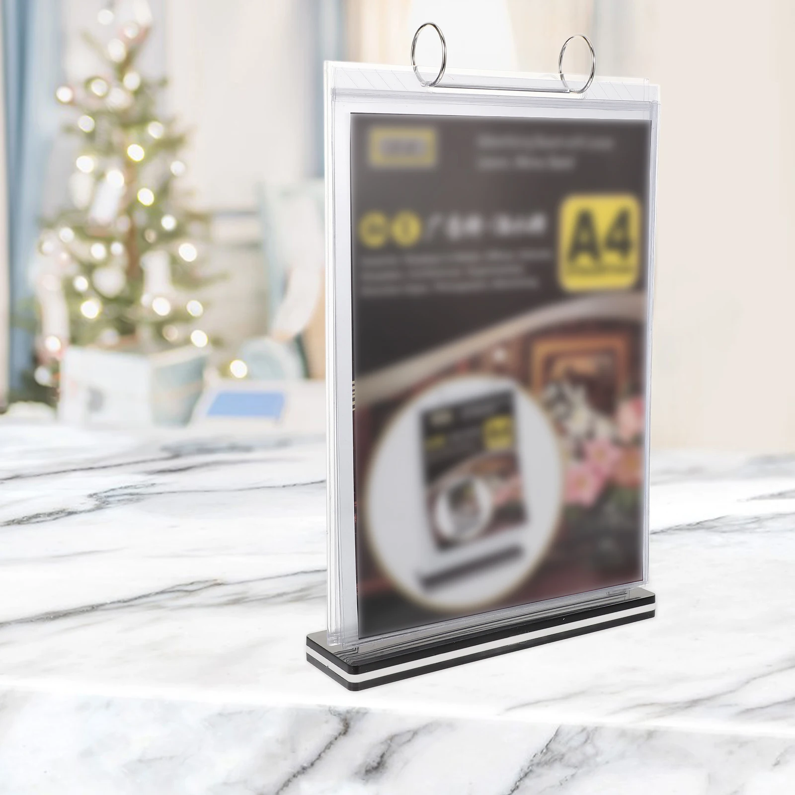 

Bar Menu Shelf Display Board Flip and Find Reference Document Holder Stand Portable