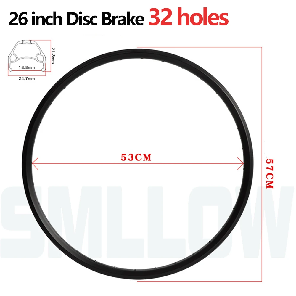 Mountain Bike Rim 24/26/27.5/29 inch 24/28/32/36 holes Double Aluminum Alloy Disc Brake/ V Brake Rivet Rim