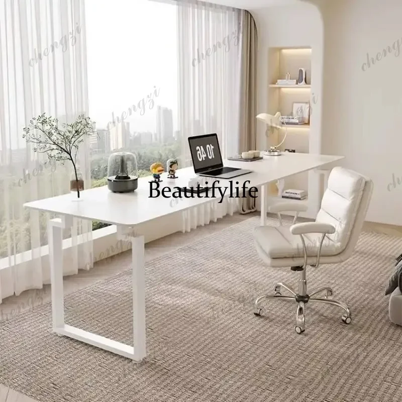 Q181 Metal Shelves Computer Desks Rectangular Luxury Office Study Gaming Desk Notebook Bedroom Adult Mesa Ordenador Office Furni