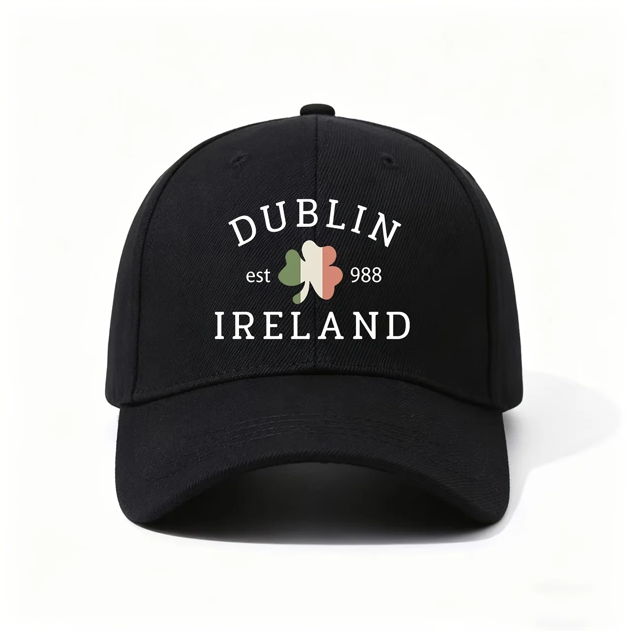 Dublin Ireland Clover Design Baseball Cap, Suitable for Daily Outings, Beach Vacations, Campus Commuting, And Street Style Adjus
