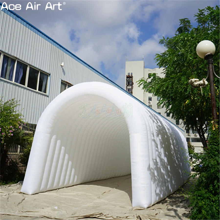 Tragbares Riesiges Weißes Event-Zelt, Party-Dekoration, Outdoor-Werbung Tunnel-Stand, Temporärer Unterstand Aufblasbarer Torbogen