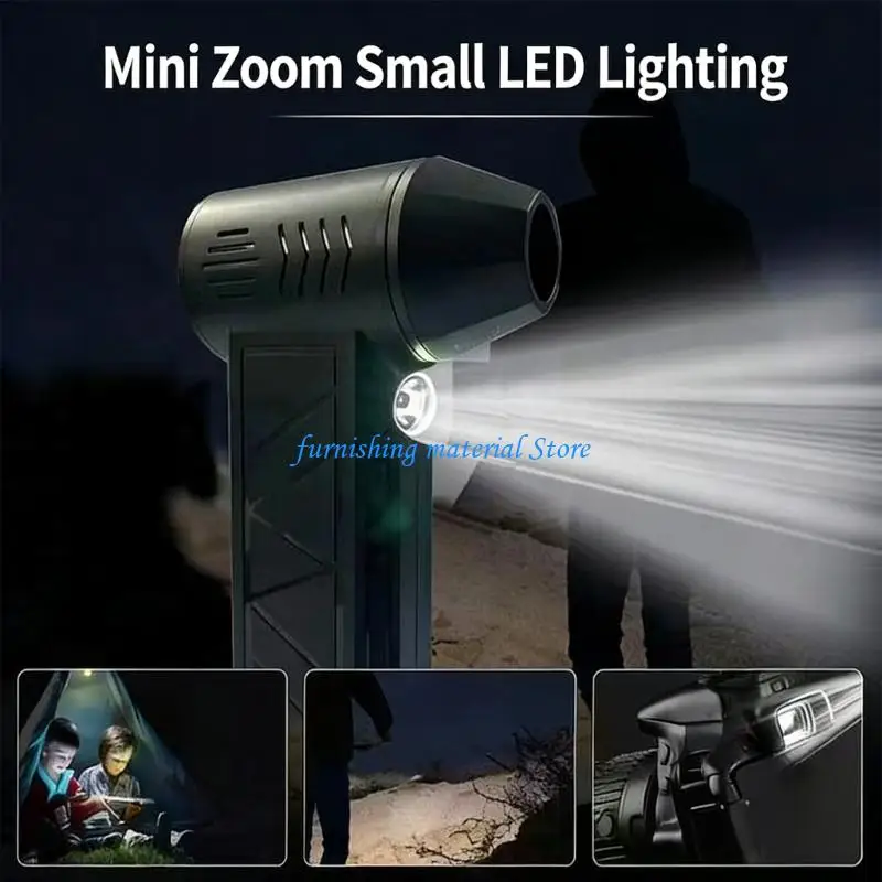 Y5GD Strong USB Propelled Tiny Augmenter Blower 130000 WHIRLS LED Light for Snow and Ice Removal