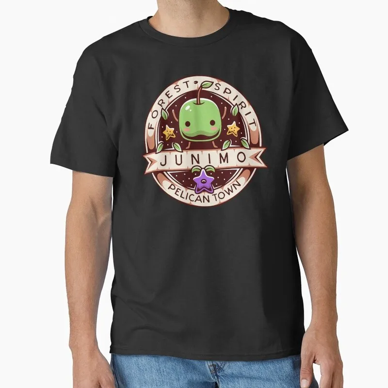 Junimo Forest Spirit Stardew Valley Videogame Gift t shirt for Gamer Short sleeve Graphic Clothes Cartoon tee All size S-6XL
