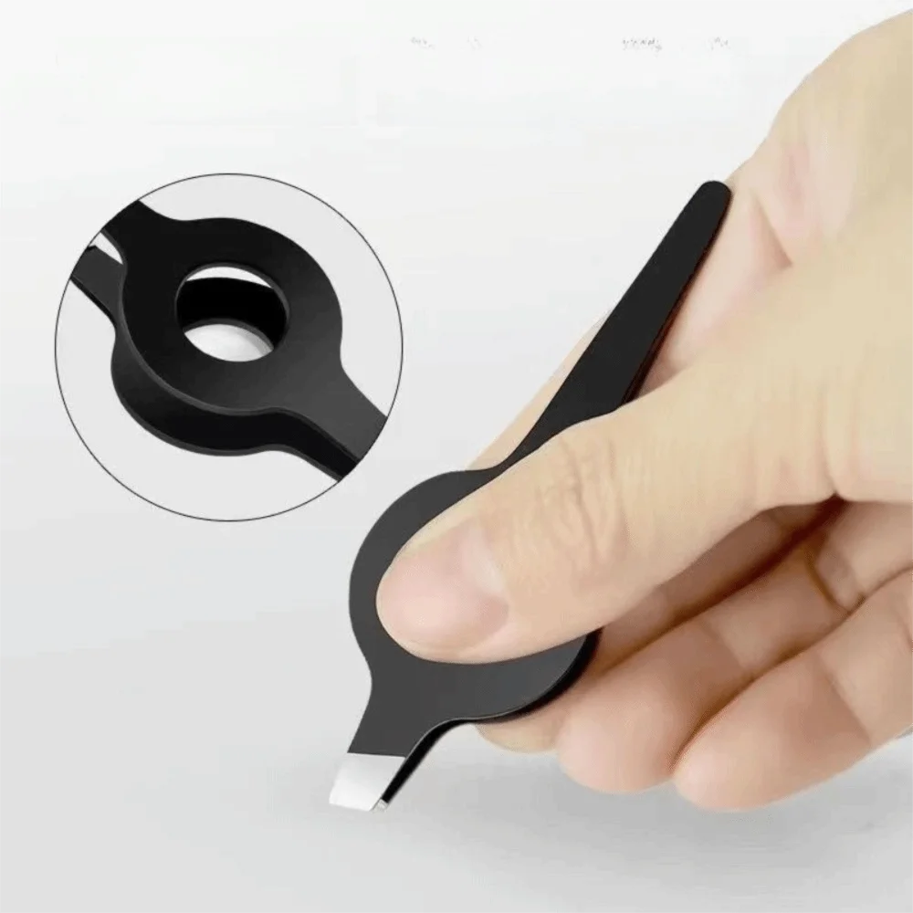 1PC Stainless Steel Pig Hair Clipper Professional Tool Beauty Tool Slant Tweezer Practical Design Hollow Out Handle