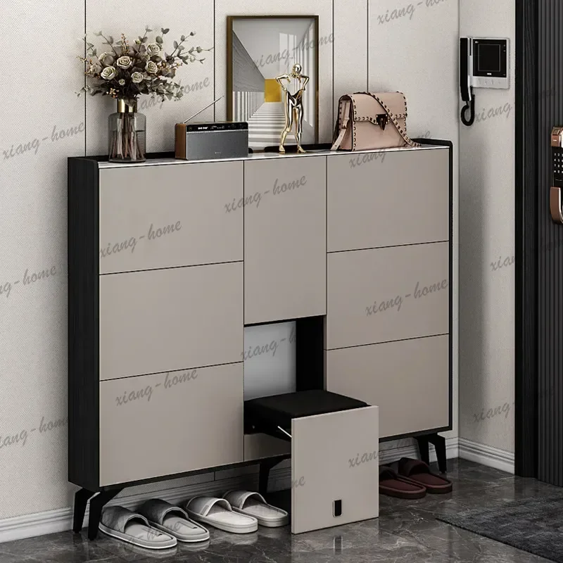 YJ Modern Storage Shoe Cabinet Drawers Adjustable Organizer Shoe Cabinet Living Room Space Saving Range Chaussure Furniture Home