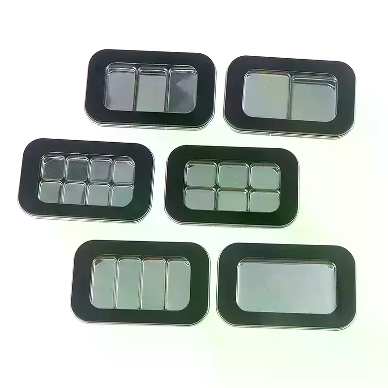 1Pcs Empty Magnetic Cosmetics Palette With Mirror 1/2/3/4/6/8 Grids Iron Plate Eyeshadow Blusher Lipstick DIY Glitter Makeup Box