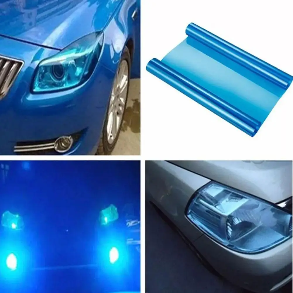 Gloss Light Black Smoke PVC Film Tint 30 X100cm Headlight Styling Foil Sticker Cover Car Film Wrap Taillight Cover N4Q9