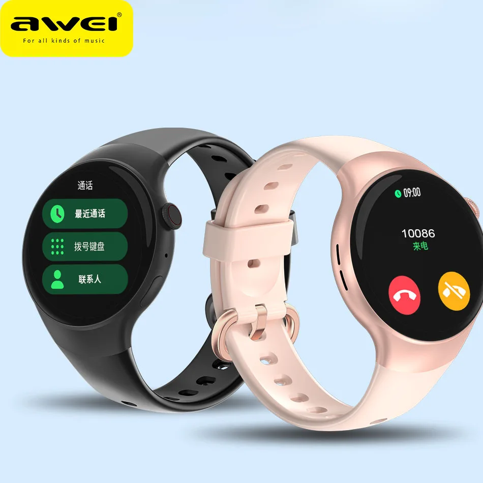 Top Awei H9 Calling Smart Watch 1.32inch Bluetooth Fitness Tracker Dynamic Heart Rate Blood Oxygen Health Monitoring Sport