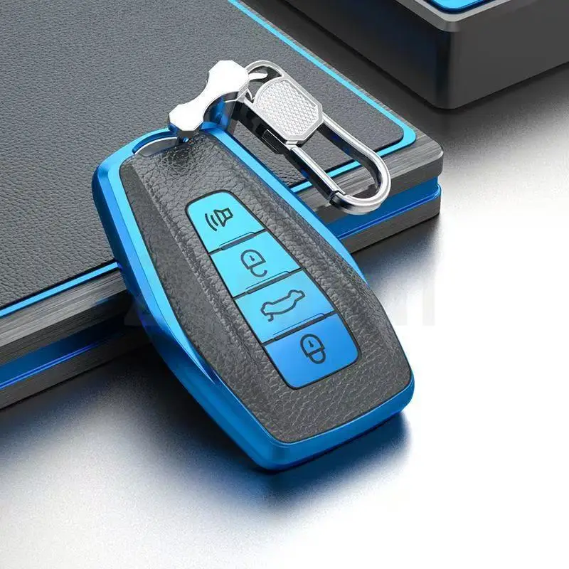 Auto Keyless Protector For Geely Emgrand EX7 Global Hawk GX7 GS Coolray X6 X7 Atlas Boyue PREFACE Car Key Case Cover Holder