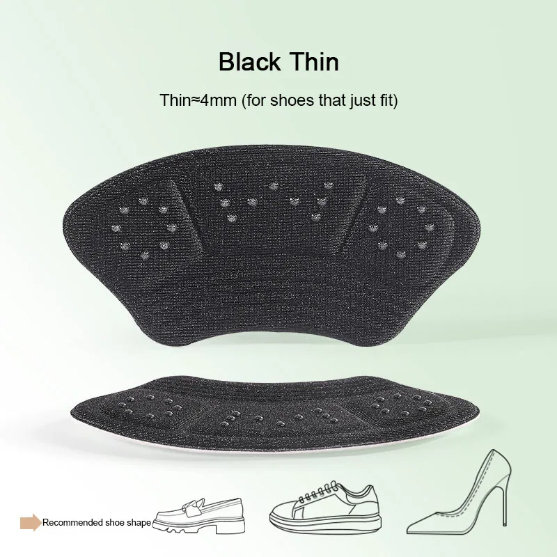 Pegatinas de tacón alto zapatos informales protectores de talón plantillas de tamaño reducido almohadillas antidesgaste para pies almohadillas para zapatos cojín de tamaño ajustable