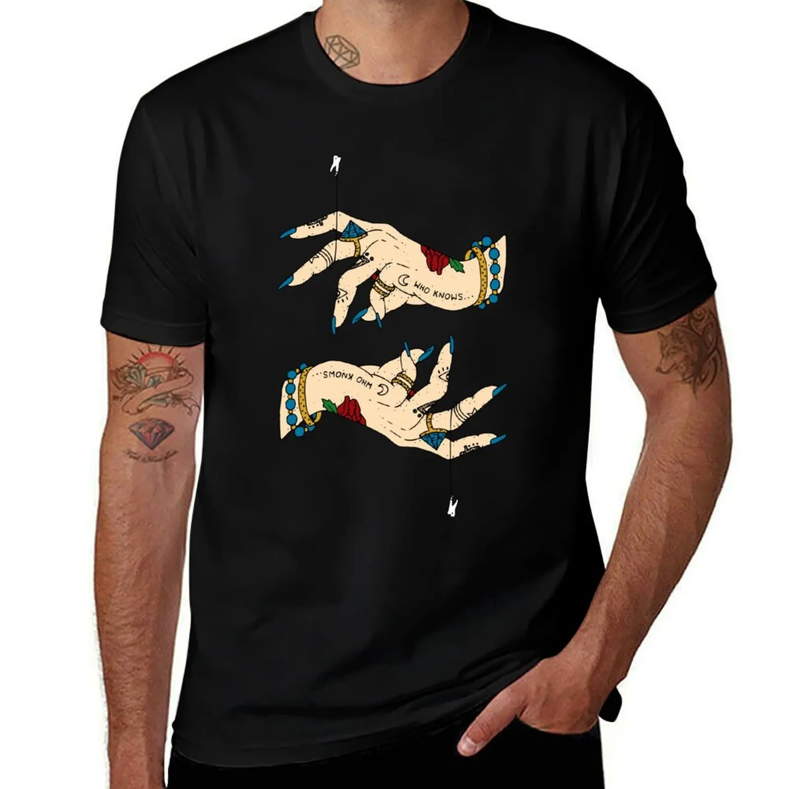 Who Knows - Fortune Teller Illustration T-Shirt Soft Basic Cotton Short Sleeve Tee