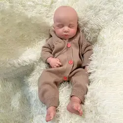 Soft 20inch 50cm Full Body Solid Silicone Reborn Baby Doll Newborn Infant Girl Realistic Lifelike Reborn Doll