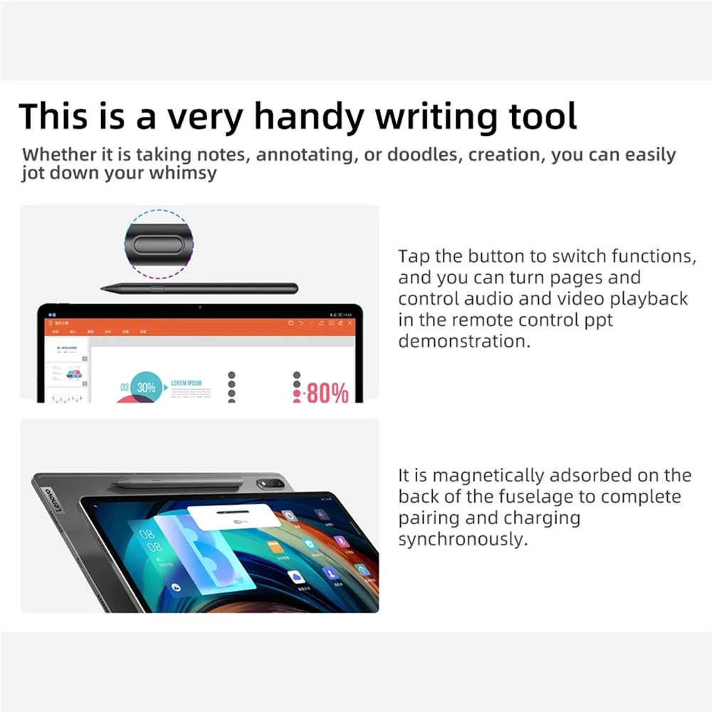 for Lenovo Stylus Tablet Pen for P11 Pro 2022 11.2 TB132FU for Xiaoxin Pad Pro 12.6 TB-Q706F/Pad Pro 12.7 snapdragon870