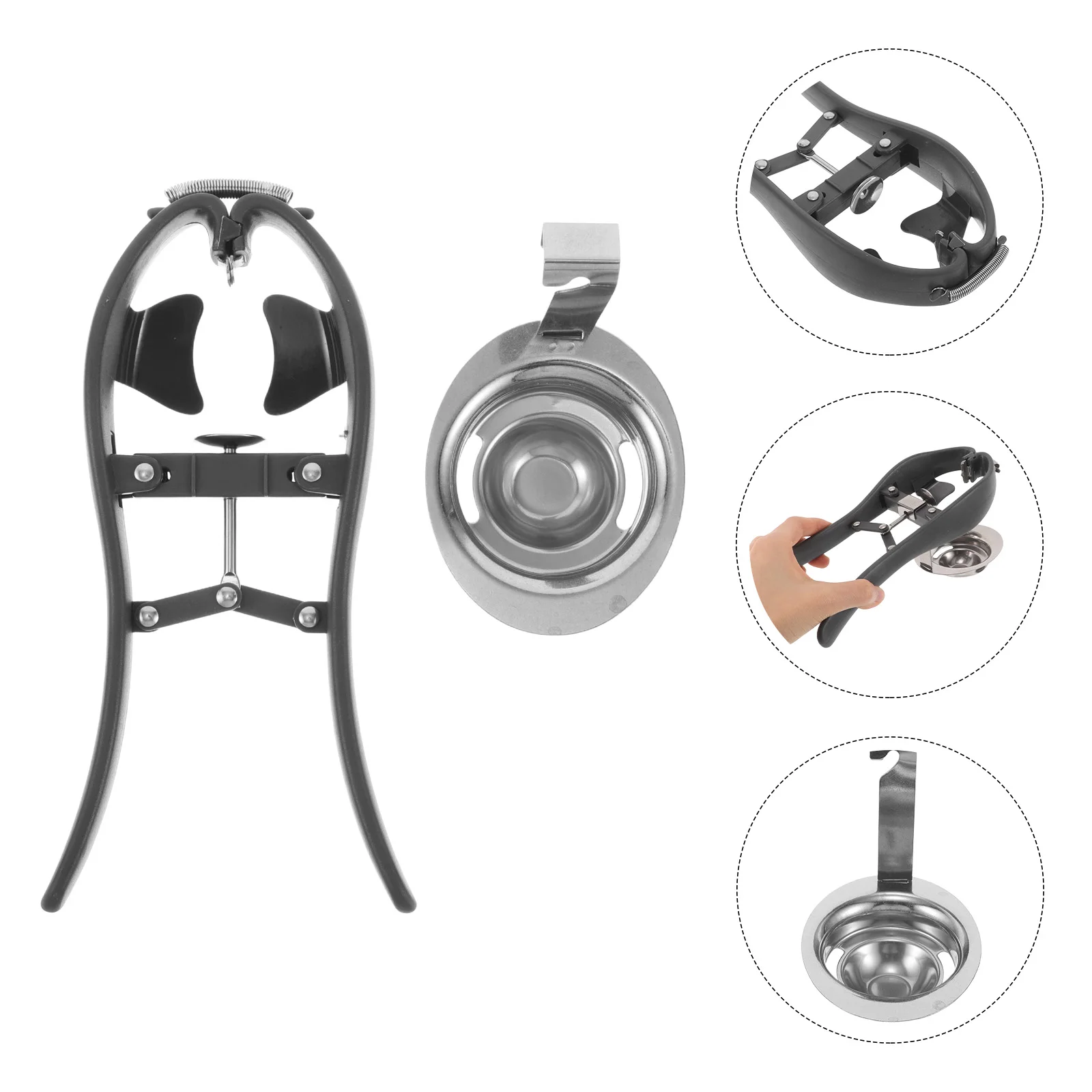 

Stainless Steel Egg Opener Cracker Separator Tool Shell Breaker Kitchen Gadget Creative Cutter Raw Yolk White Multifunctional