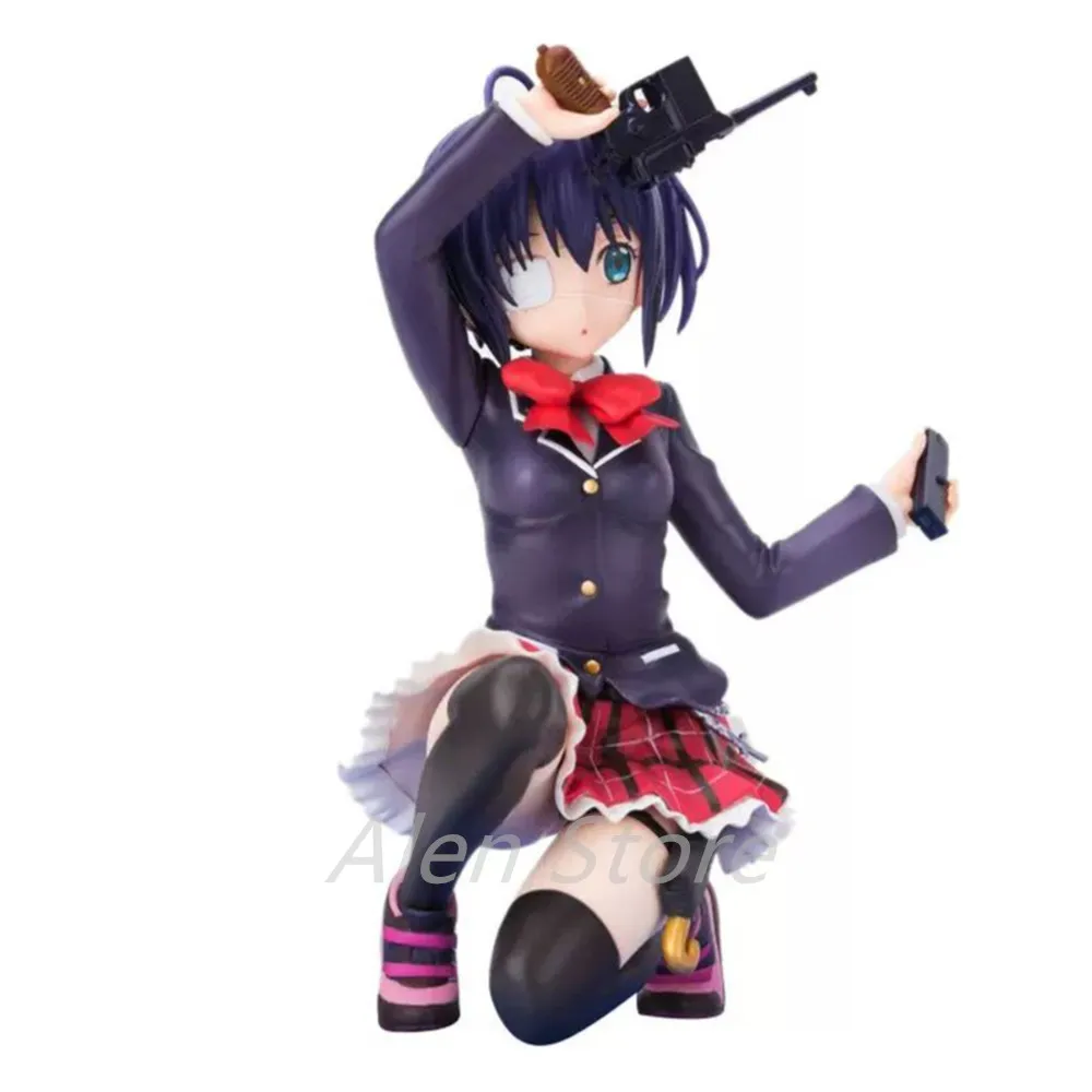 

15CM New Anime Chuunibyou Demo Koi Ga Shitai The Eil Eye Kneeling Takanashi Rikka PVC Action Figure Collectible Model Toys Gift