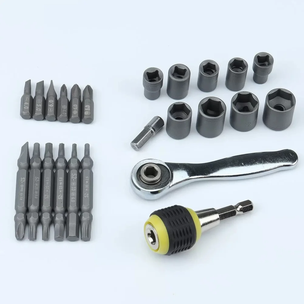 Magnetic Ratchet Screwdriver Set 30 in 1 with For Torx Hex Bits For cross Bits for General Repair Applications