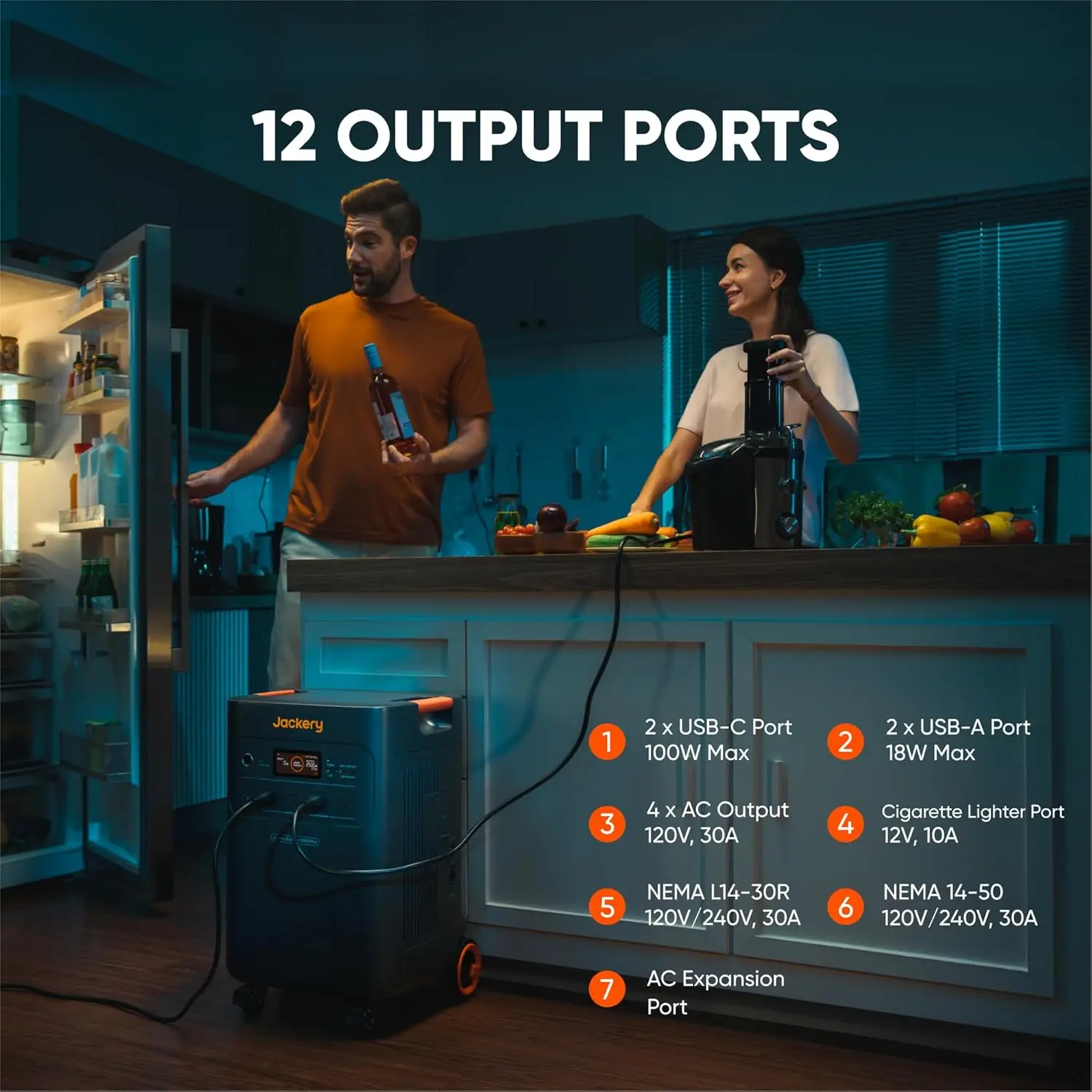 Jackery Solar Generator 5000 Plus Portable Power Station with 5M Extension Cable,5038Wh LiFePO4, Reliable Backup for Outage use