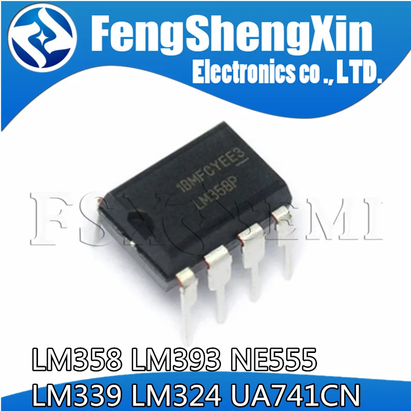 10pcs/lot New UA741 LM324 LM393 LM339 NE555 LM358 DIP LM358N LM324N LM339N LM393N NE555P UA741CN Amplifier Circuit