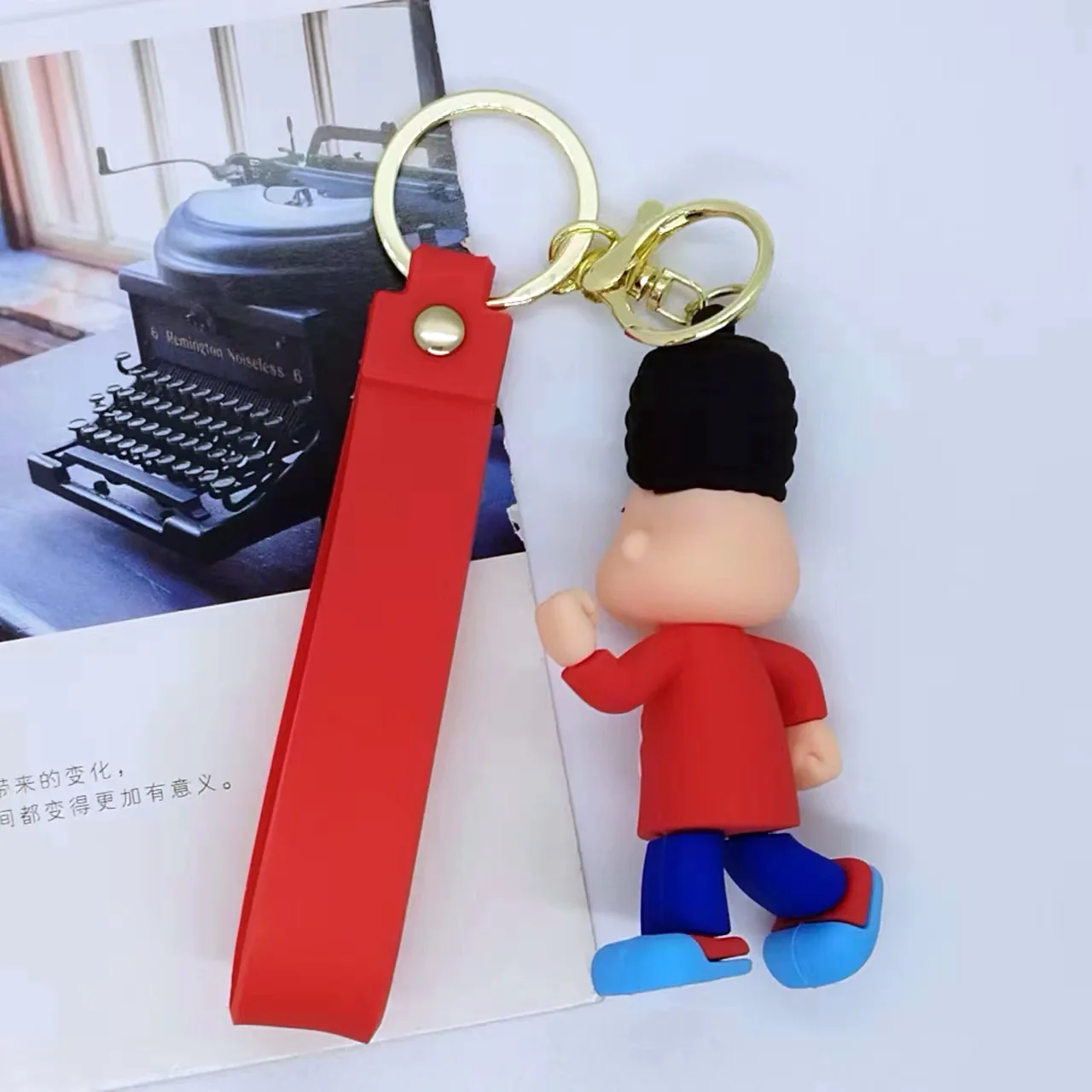 Cute Cartoon Action Figure Hey Arnold!  Keychain Arnold Shortman Figurines Backpacck Car KeyRing Pendant Children Gift wholesale