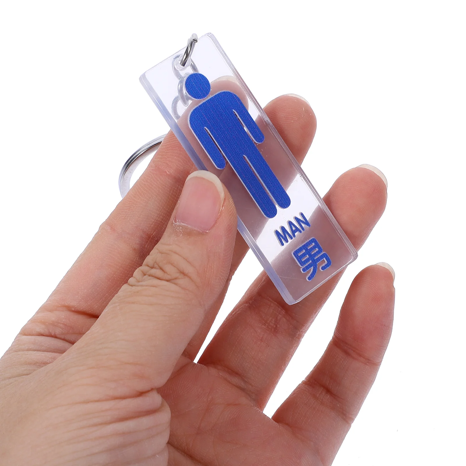 Key Chain Keychain for Men Mens Ring Decoration Backpack Keychains Acrylic Restroom Pass Bag Hanging Ornament Man Bathroom