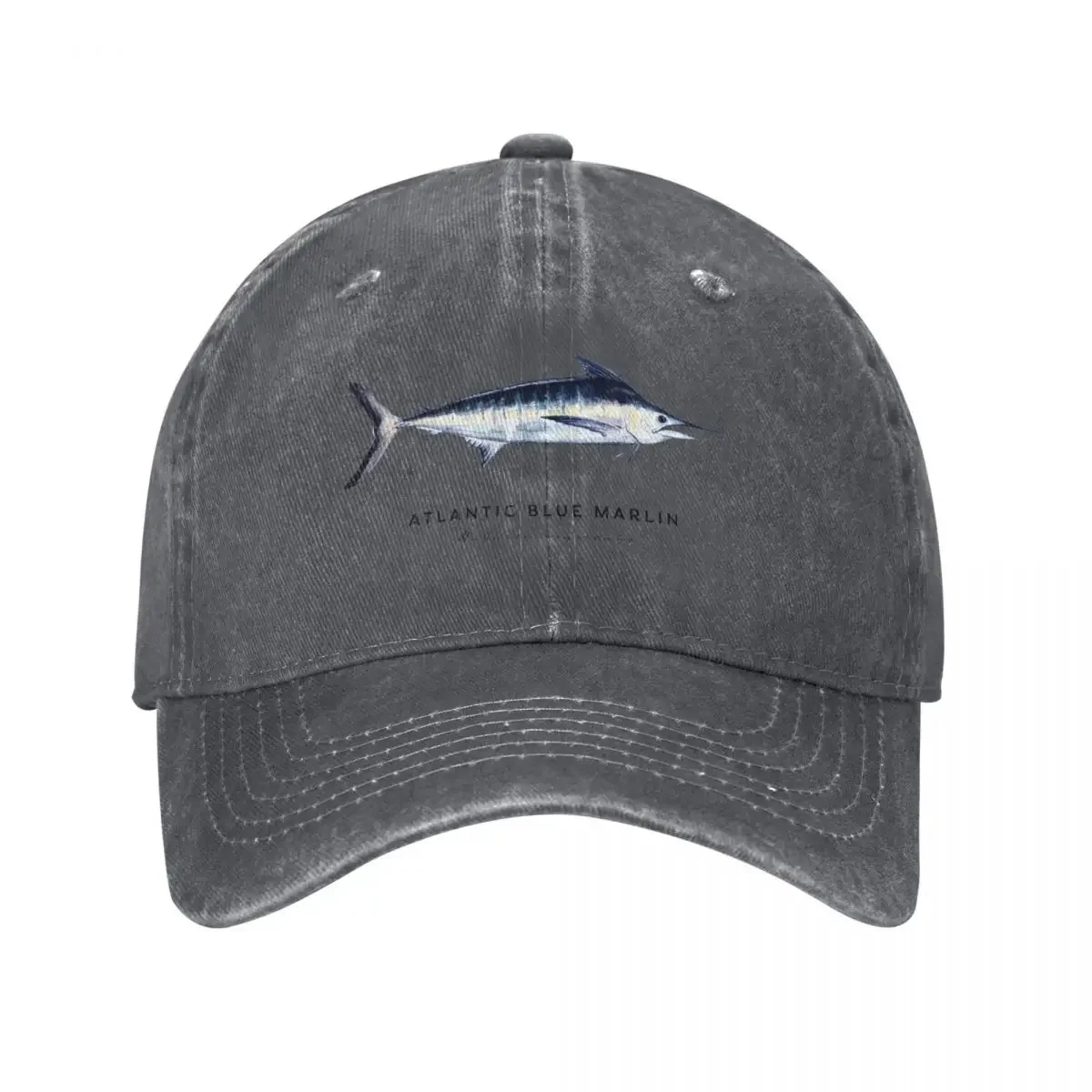 

Atlantic Blue Marlin Scientific Illustration, Watercolor, Fish, Ocean fish, billfish Baseball Cap fun hats Golf Women Men's